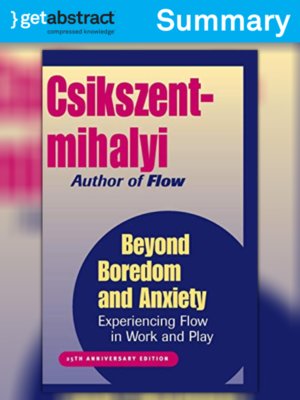 cover image of Beyond Boredom and Anxiety (Summary)